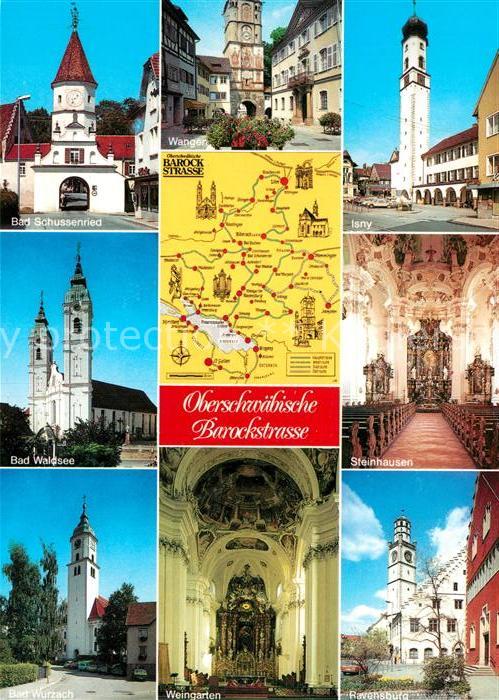 Oberschwaben Allgaeu Region Barockstrasse Schusseried Waldsee Steinhausen Isny