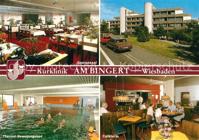 Wiesbaden Kurklinik Am Bingert Speisesaal Cafeteria Bewegungsbad