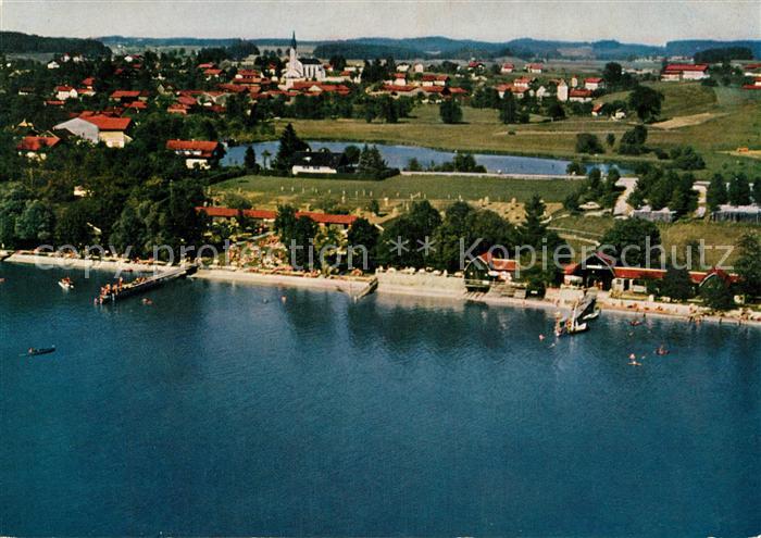 Chieming Chiemsee Fliegeraufnahme