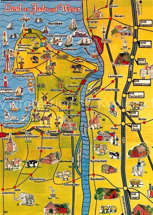 Nordsee Region Panoramakarte