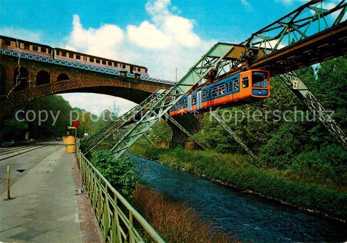 WUPPERTAL NRW Sonnborner Bruecke Schwebebahn
