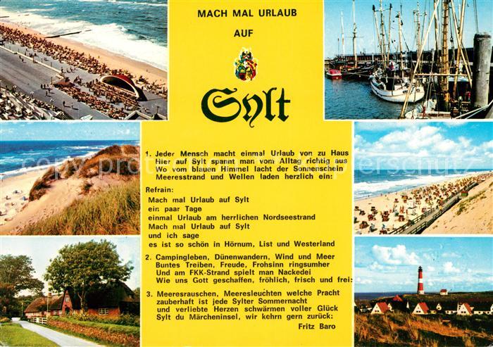 Sylt Strand Hafen Leuchtturm Duenen