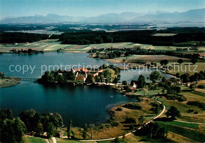 Seeon-Seebruck Fliegeraufnahme Inselschloss