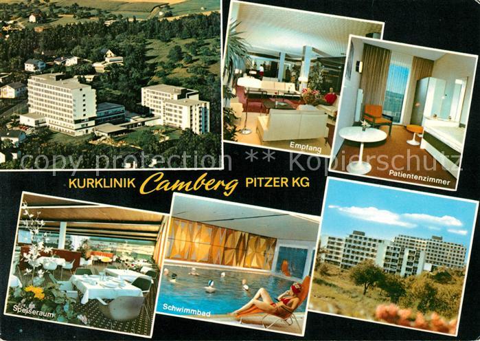 Bad Camberg Kurklinik Pitzer KG Empfang Patientenzimmer Schwimmbad Speiseraum