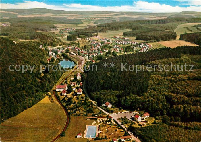 Hirzenhain Wetteraukreis Fliegeraufnahme Schwimmbad