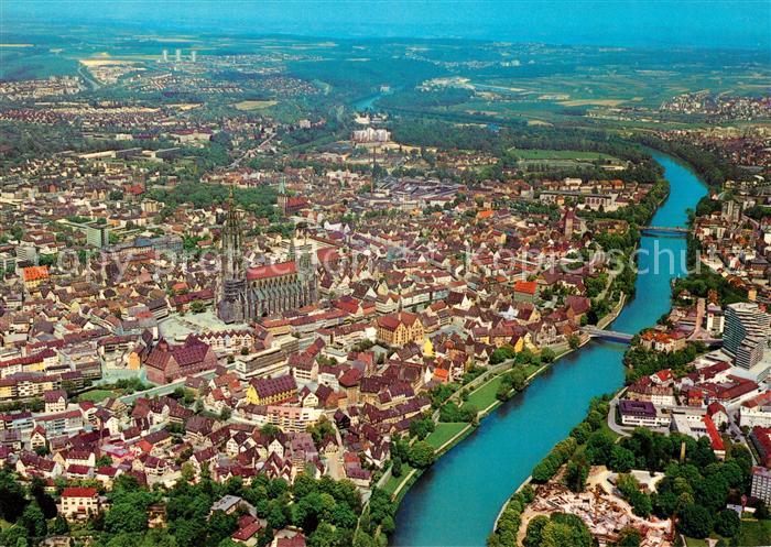 Ulm Donau Fliegeraufnahme
