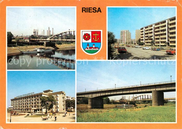 Riesa Sachsen Anlegestelle Weisse Flotte Dresden Karl Marx Ring Elbbruecke