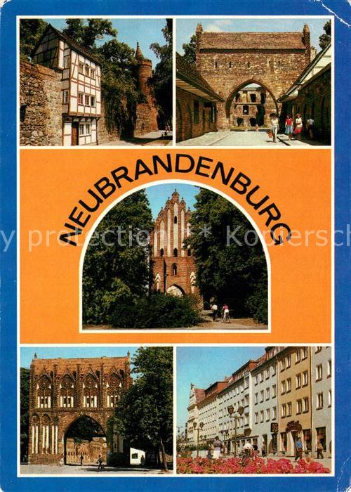 Neubrandenburg Wiekhaus Fankelturm Friedlaender Tor Neues Tor Stargarder Vortor