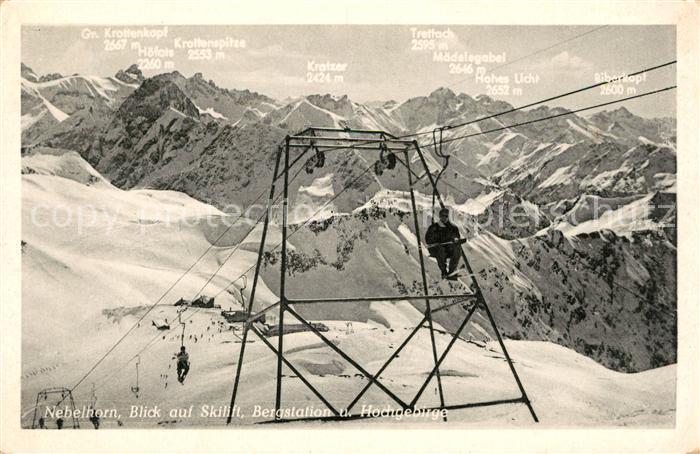 Sessellift Nebelhorn Skilift Bergstation Hochgebirge