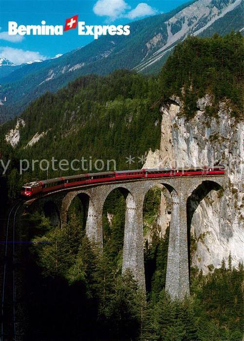Eisenbahn Bernina-Express Landwasser-Viadukt Filisur