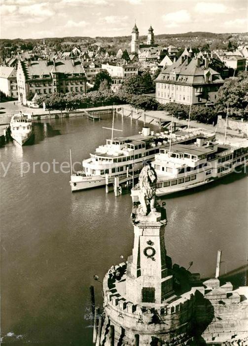 Motorschiffe Allgaeu Lindau Bodensee Hafen
