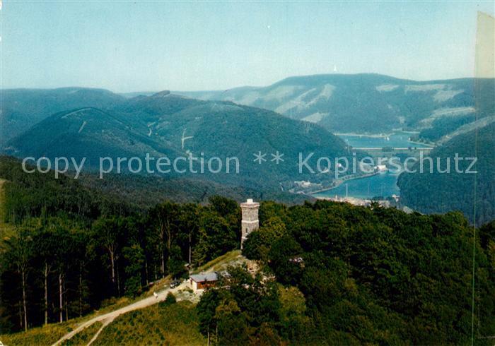 Bad Lauterberg Fliegeraufnahme Bismarckturm Odertalsperre