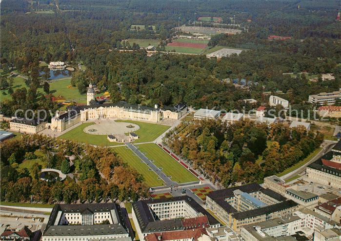 Karlsruhe Baden Fliegeraufnahme Schloss