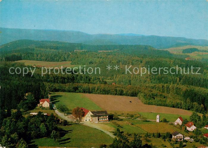 Grasellenbach Auf der Tromm Fliegeraufnahme Gasthaus Zur schoenen Aussicht