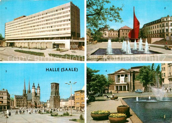 Halle Saale Interhotel Stadt Halle Markt Theater