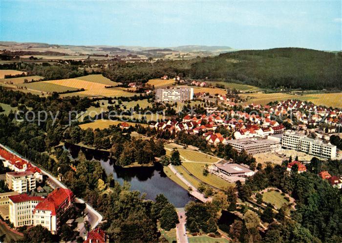 Salzuflen Bad Fliegeraufnahme Kurparksee Parksanatorium Seeterrasse
