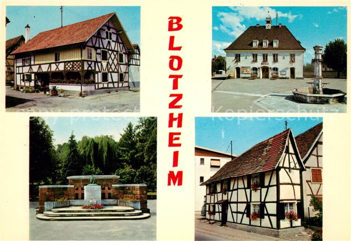 Blotzheim Maisons Alsaciennes Mairie Monument aux