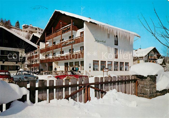 Mittenwald Bayern Hotel Jaegerhof Winteraufnahme