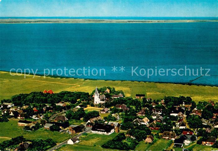 Amrum Seebad Nebel Fliegeraufnahme