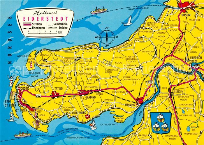 Eiderstedt Halbinsel Panoramakarte