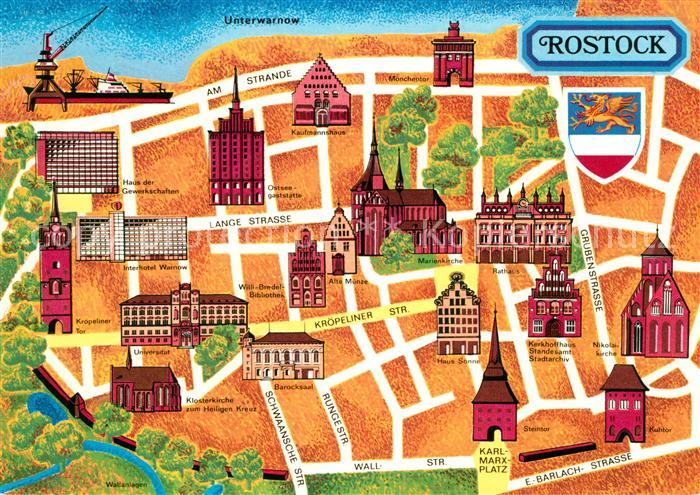 ROSTOCK  CITY Panoramakarte