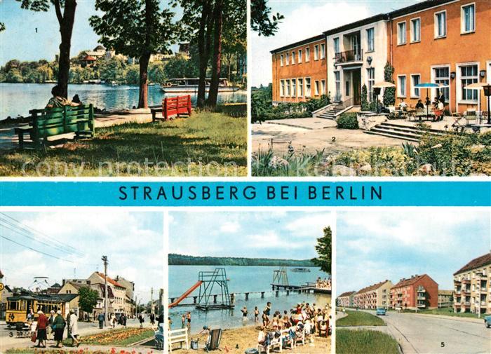 Strausberg Brandenburg Faehre HO Hotel Badeanstalt
