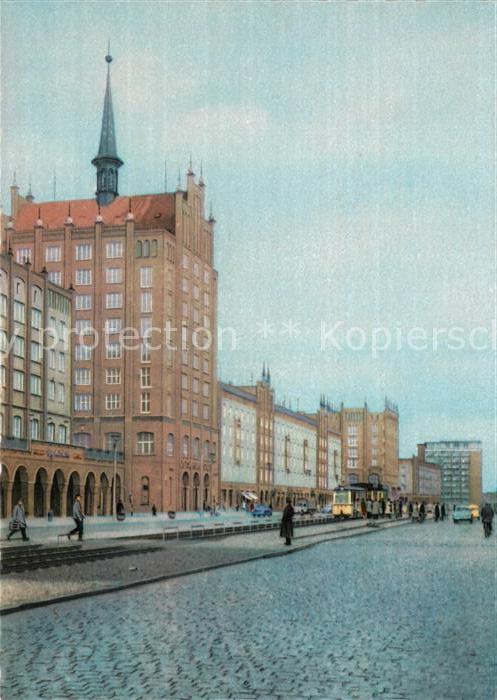 ROSTOCK CITY Lange-Strasse Hochhaus Strassenbahn