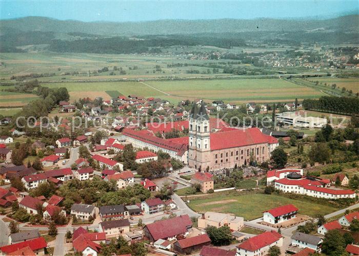 Niederalteich Donau Fliegeraufnahme Benediktinerabtei