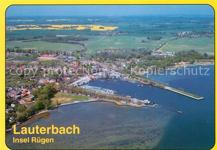 Lauterbach Ruegen Fliegeraufnahme mit Hafen