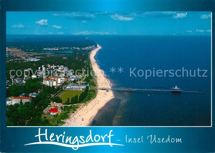 Heringsdorf Ostseebad Usedom Fliegeraufnahme mit Seebruecke