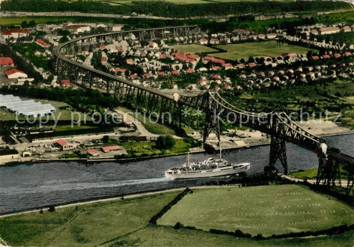Rendsburg Schleswig-Holstein Fliegeraufnahme Hochbruecke Eisenbahnkonstruktion