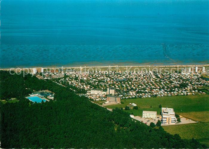 Cuxhaven Sahlenburg Nordseebad Fliegeraufnahme Hotels Camping Wernerwald
