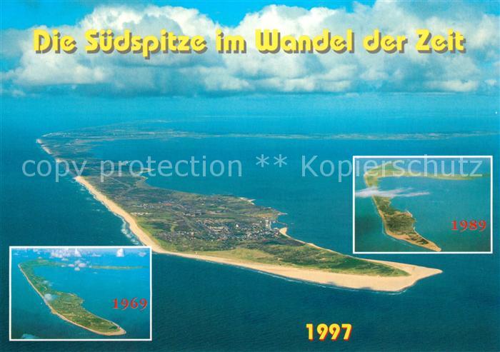 Sylt Fliegeraufnahme Suedspitze im Wander der Zeit