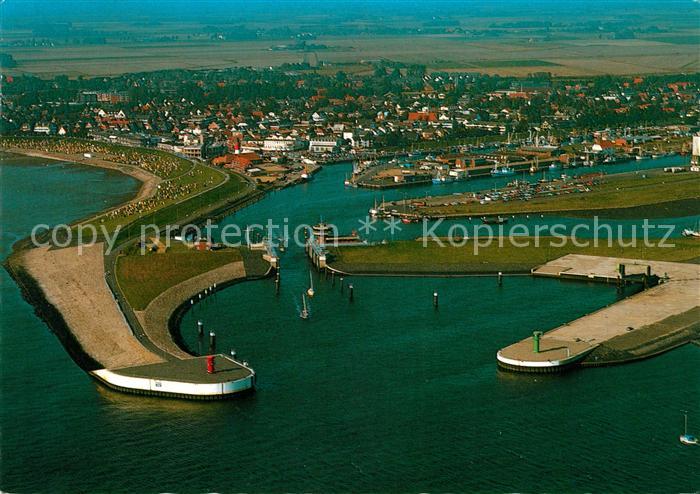 Buesum Nordseebad Fliegeraufnahme Hafeneinfahrt