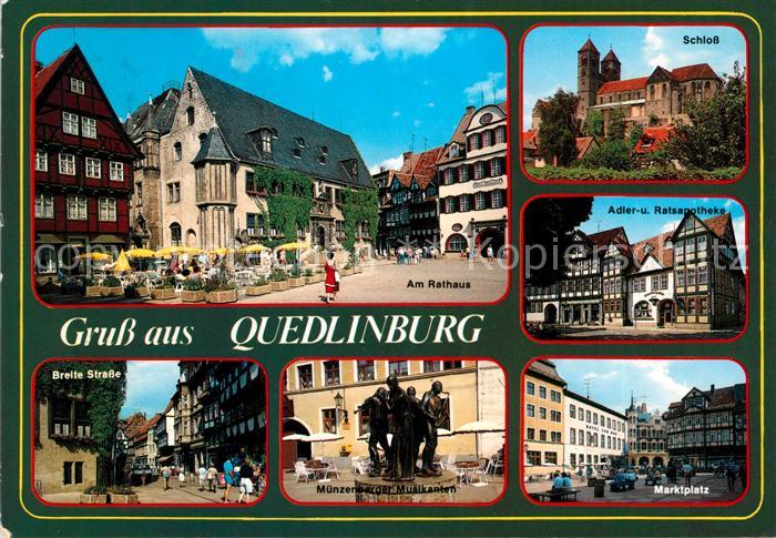 Quedlinburg Harz Schloss Adler- Ratsapotheke Rathaus