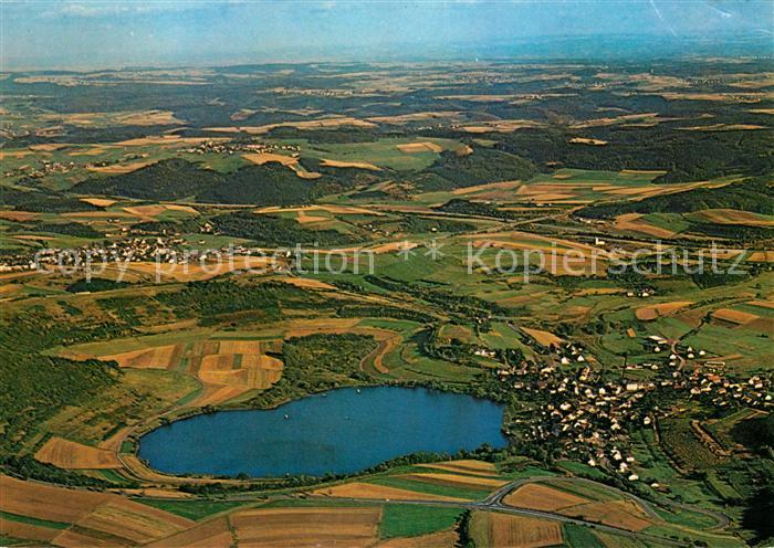 Schalkenmehren Fliegeraufnahme Schalkenmehrener Maar