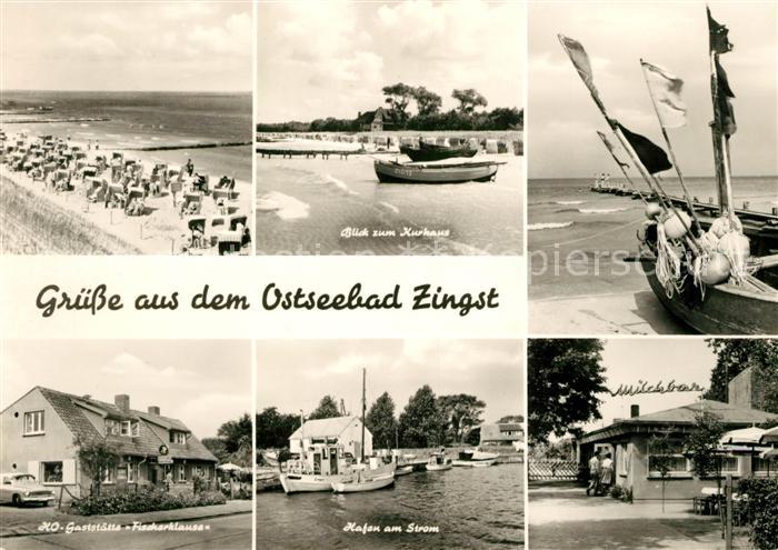Zingst Ostseebad Kurhaus Milchbar Hafen Gaststaette Fischerklause