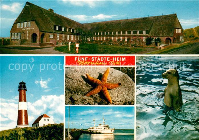 Hoernum Sylt Fuenf-Staedte-Heim Leuchtturm Faehre