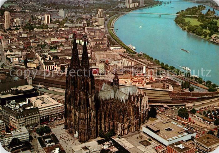 Koeln Rhein Fliegeraufnahme Dom