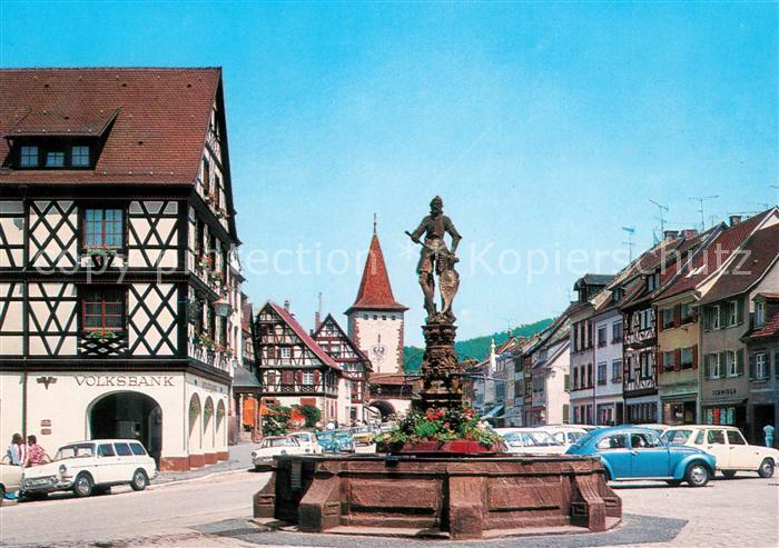 Gengenbach Brunnen Fachwerk