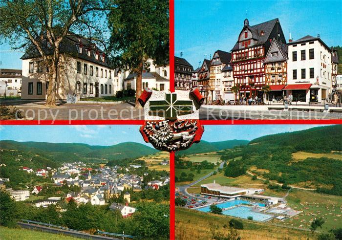 Adenau Ahrweiler Rheinland-Pfalz Panorama Schwimmbad Stadtansicht