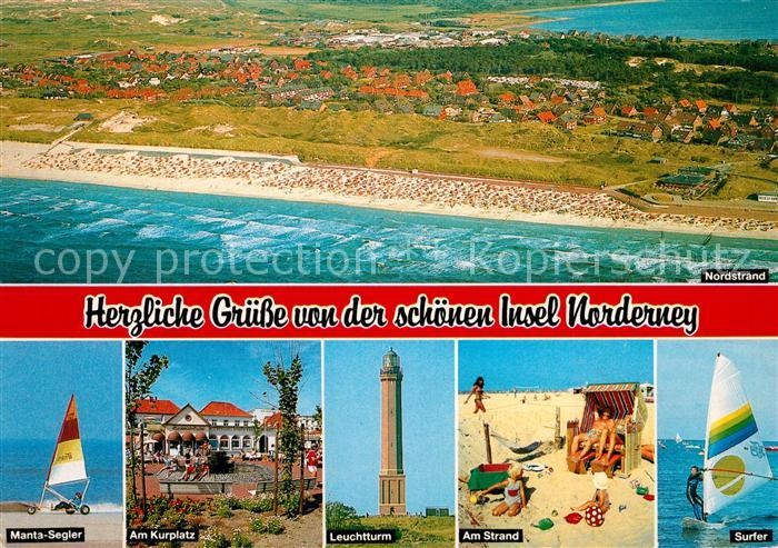 Norderney Nordseebad Manta Segler Kurplatz Leuchtturm Strand Surfer