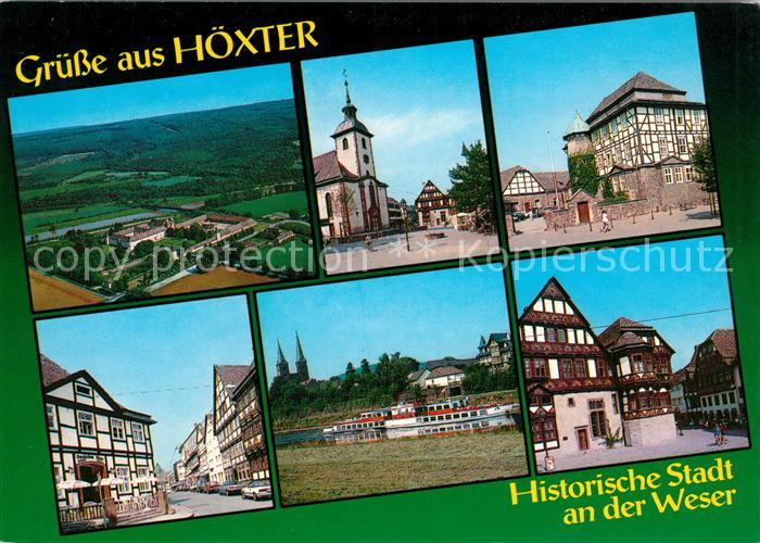 Hoexter Weser Stadtansichten Fachwerkhaeuser