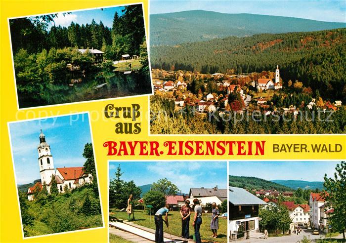 Bayerisch Eisenstein Panorama Kirche Minigolfplatz