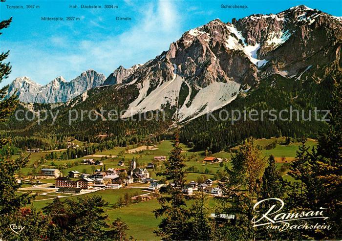 Ramsau Dachstein Steiermark Panorama Suedseite Dachstein