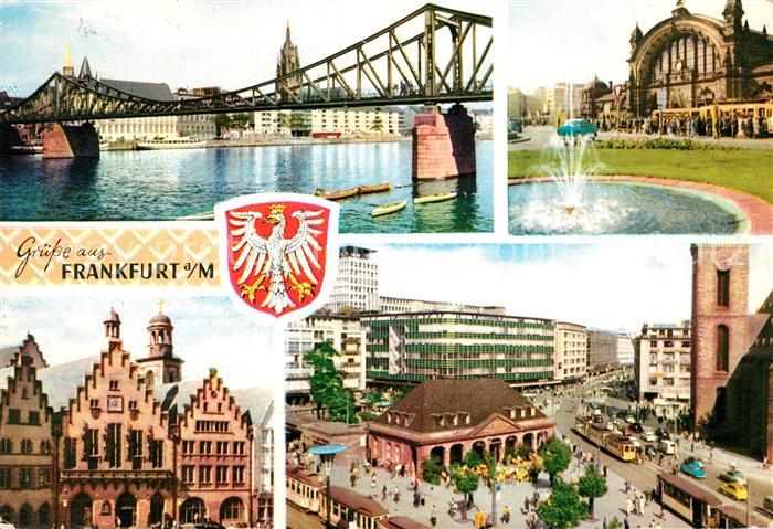 Frankfurt Main Eiserner Steg Hauptbahnhof Roemer Hauptwache