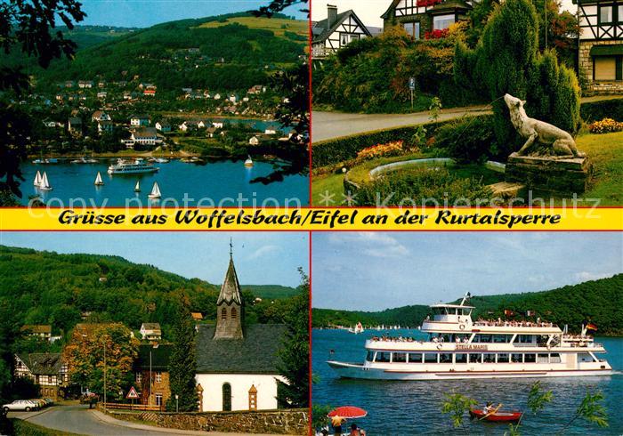 Woffelsbach Rurtalsperre Park Kirche Faehrschiff