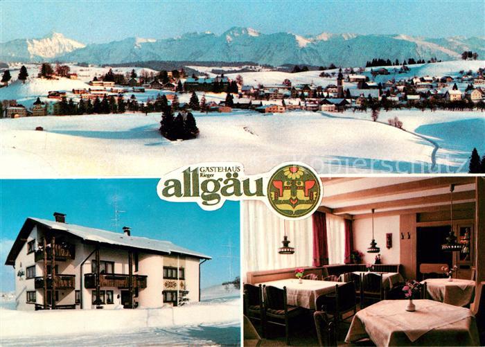 Scheidegg Allgaeu Gaestehaus Rieger Allgaeu Winter