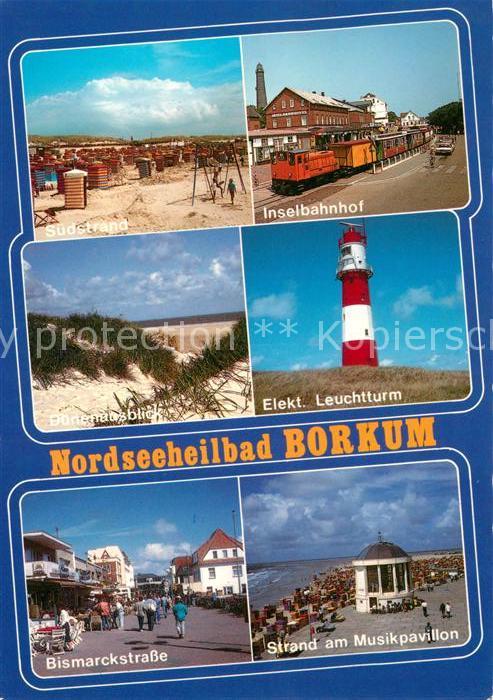 Borkum Suedstrand Inselbahnhof Leuchtturm