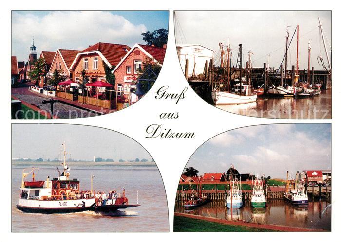 Ditzum Stadtansichten Faehre Hafen